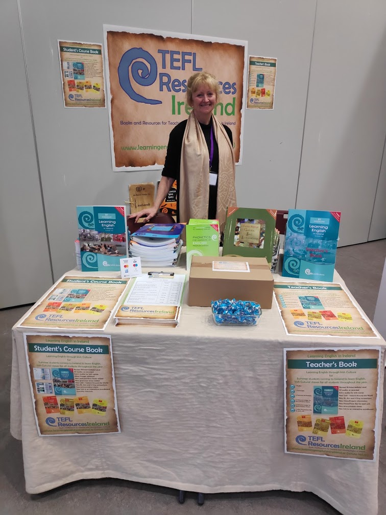 Marianne Jordan at the TEFL Resources Ireland stand